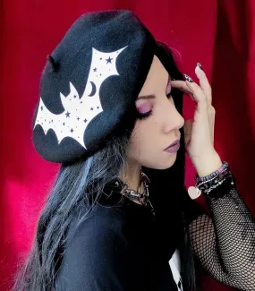 Vegan Beret - Starry Bat