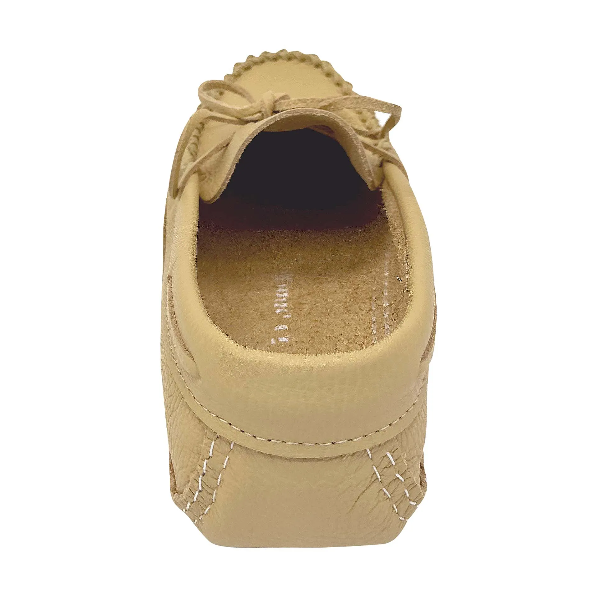 Wide Cream Leather Moccasins for Men - Final Clearance.