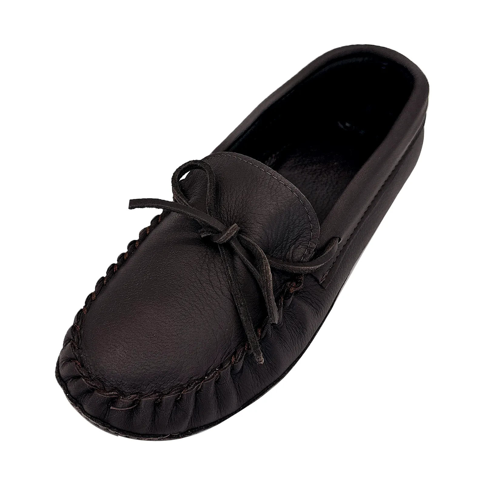 Wide Double Deerskin Leather Moccasins for Men