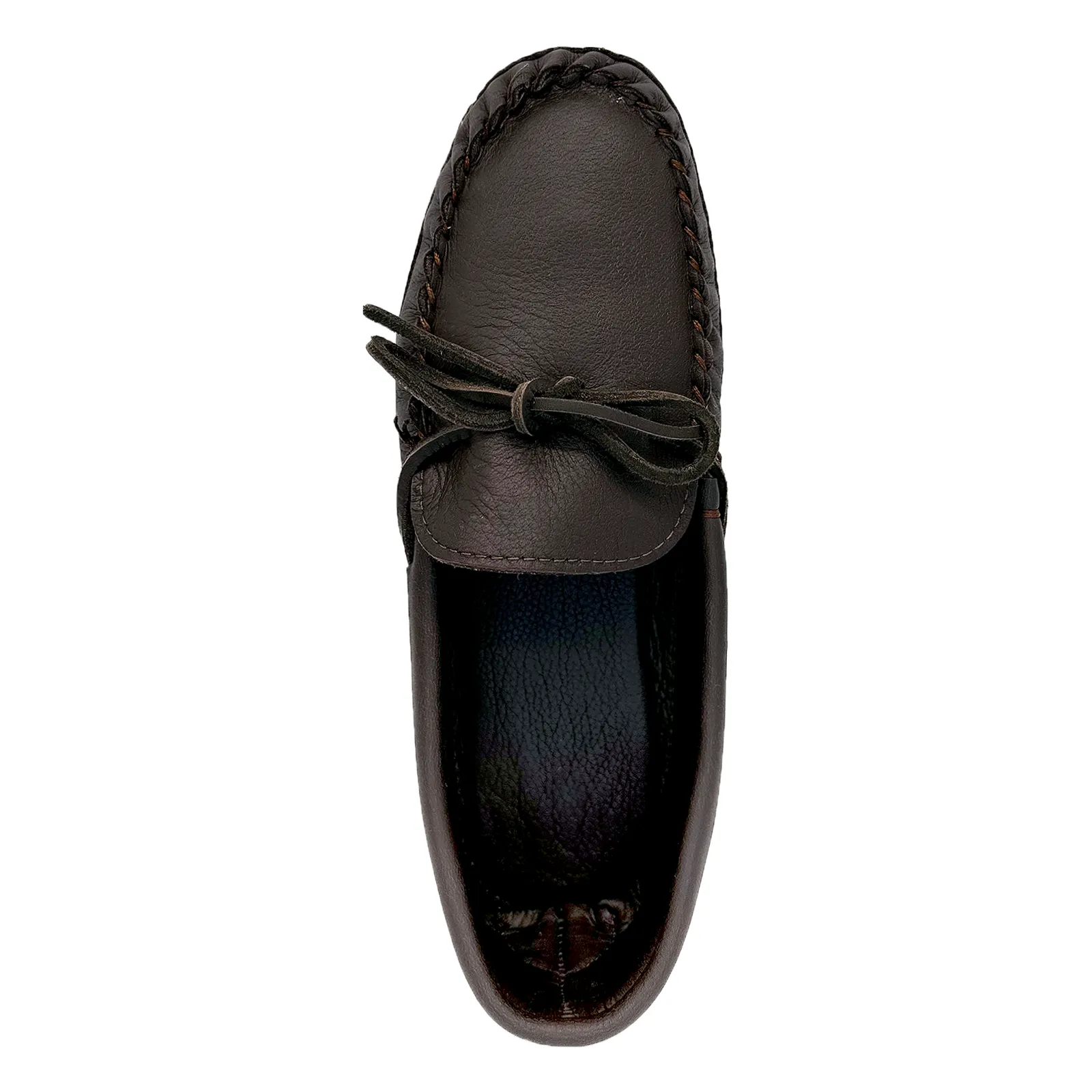 Wide Double Deerskin Leather Moccasins for Men