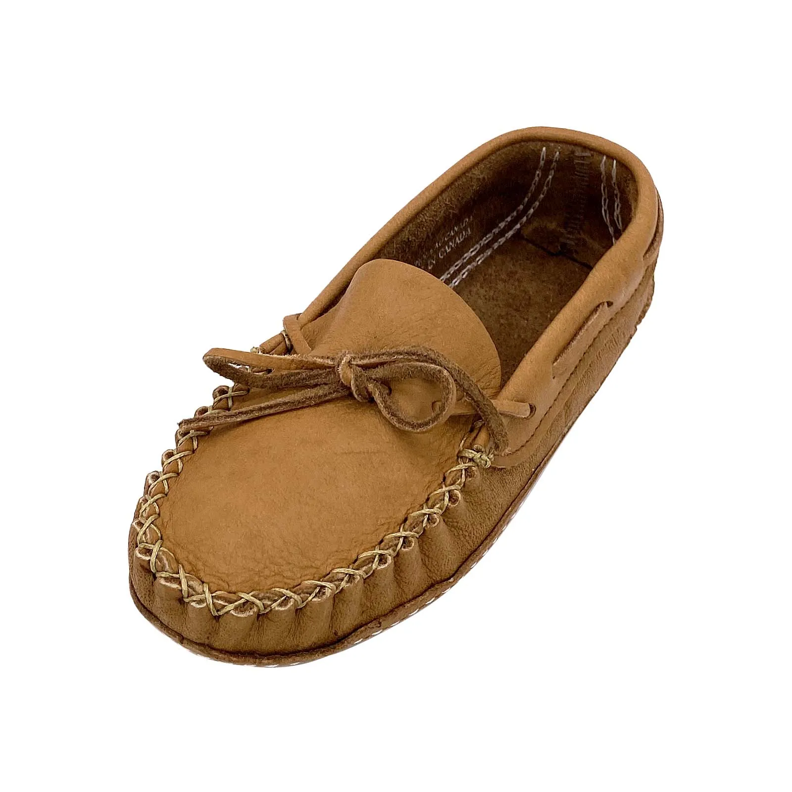 Wide Leather Moccasins for Women with Cork Soft Sole