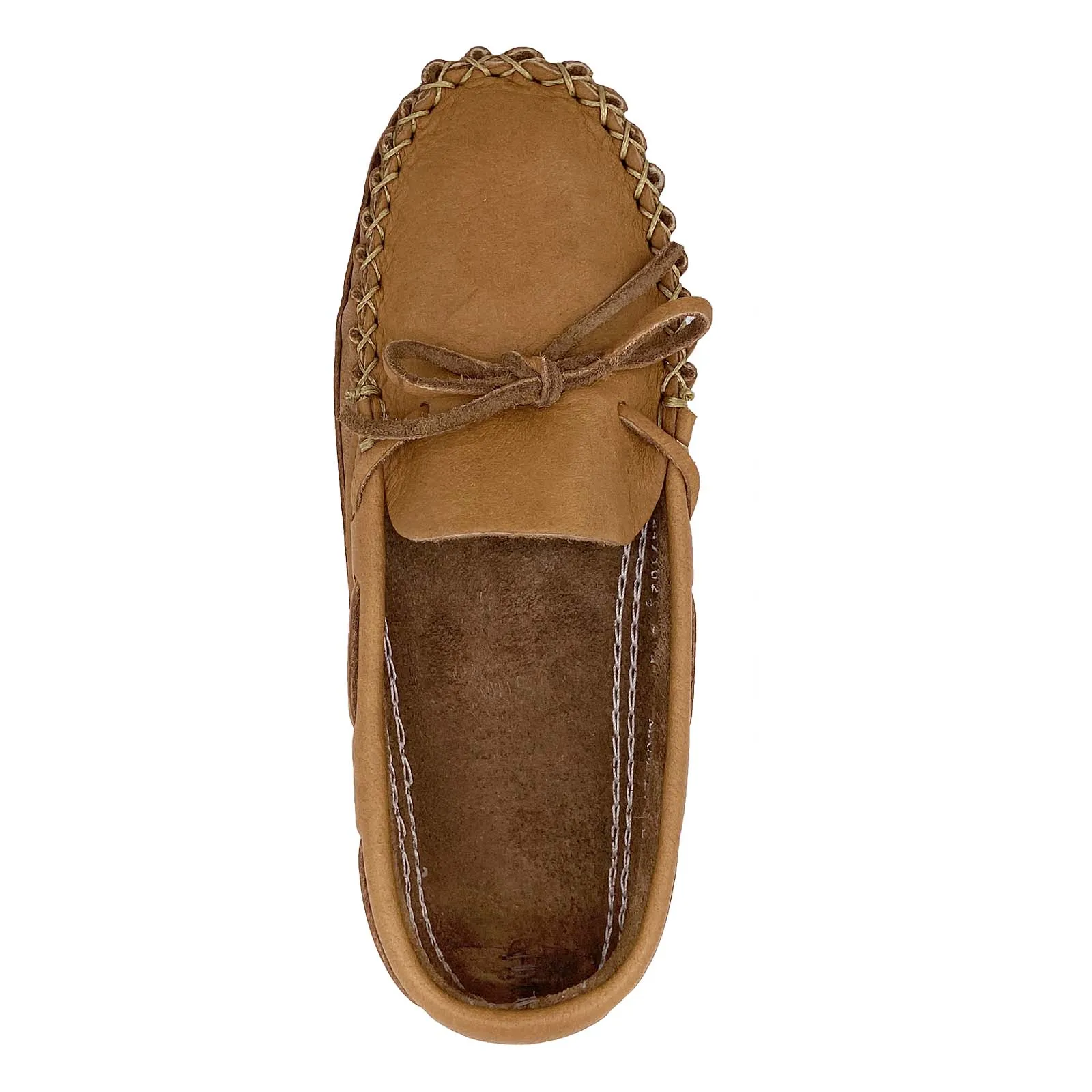 Wide Leather Moccasins for Women with Cork Soft Sole