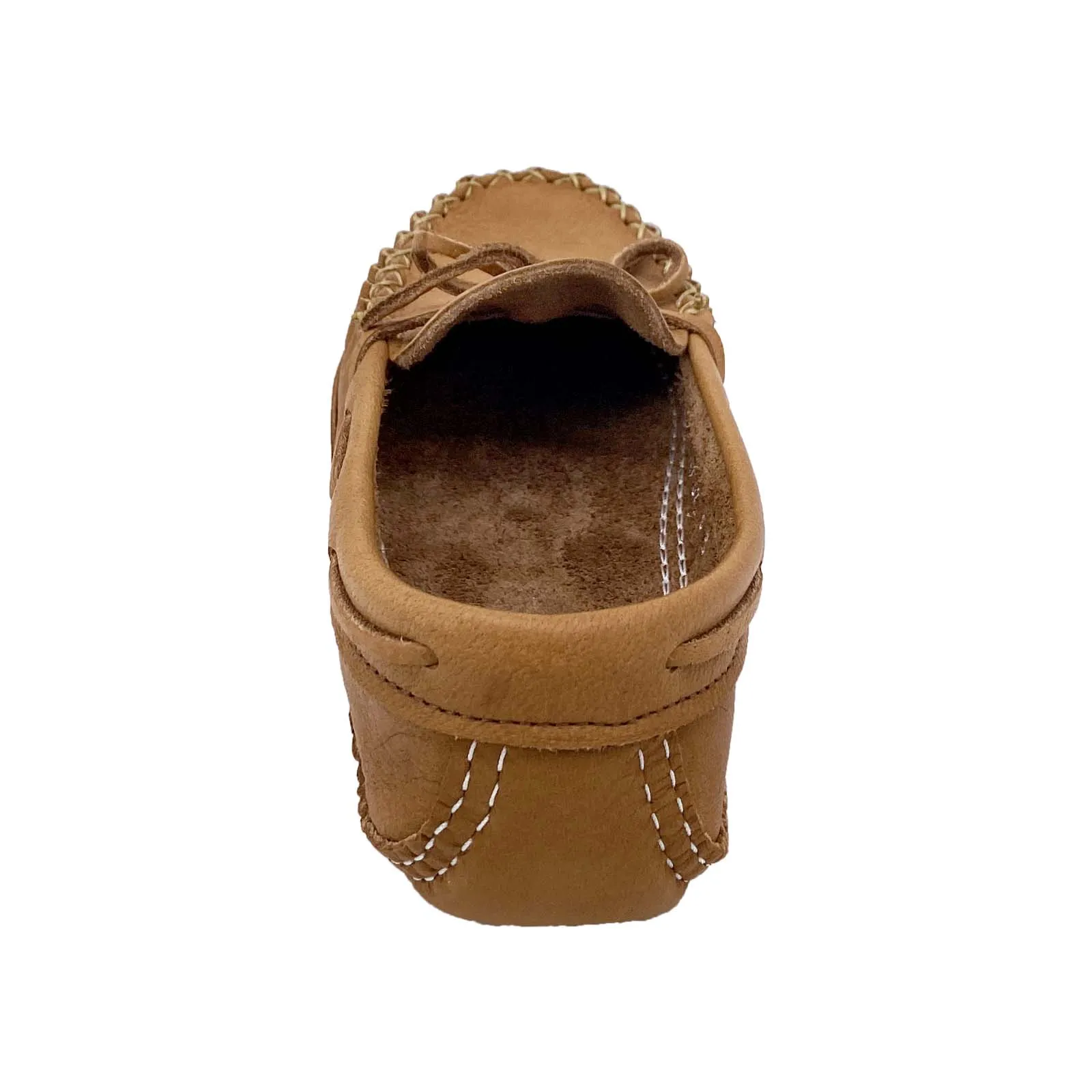 Wide Leather Moccasins for Women with Cork Soft Sole