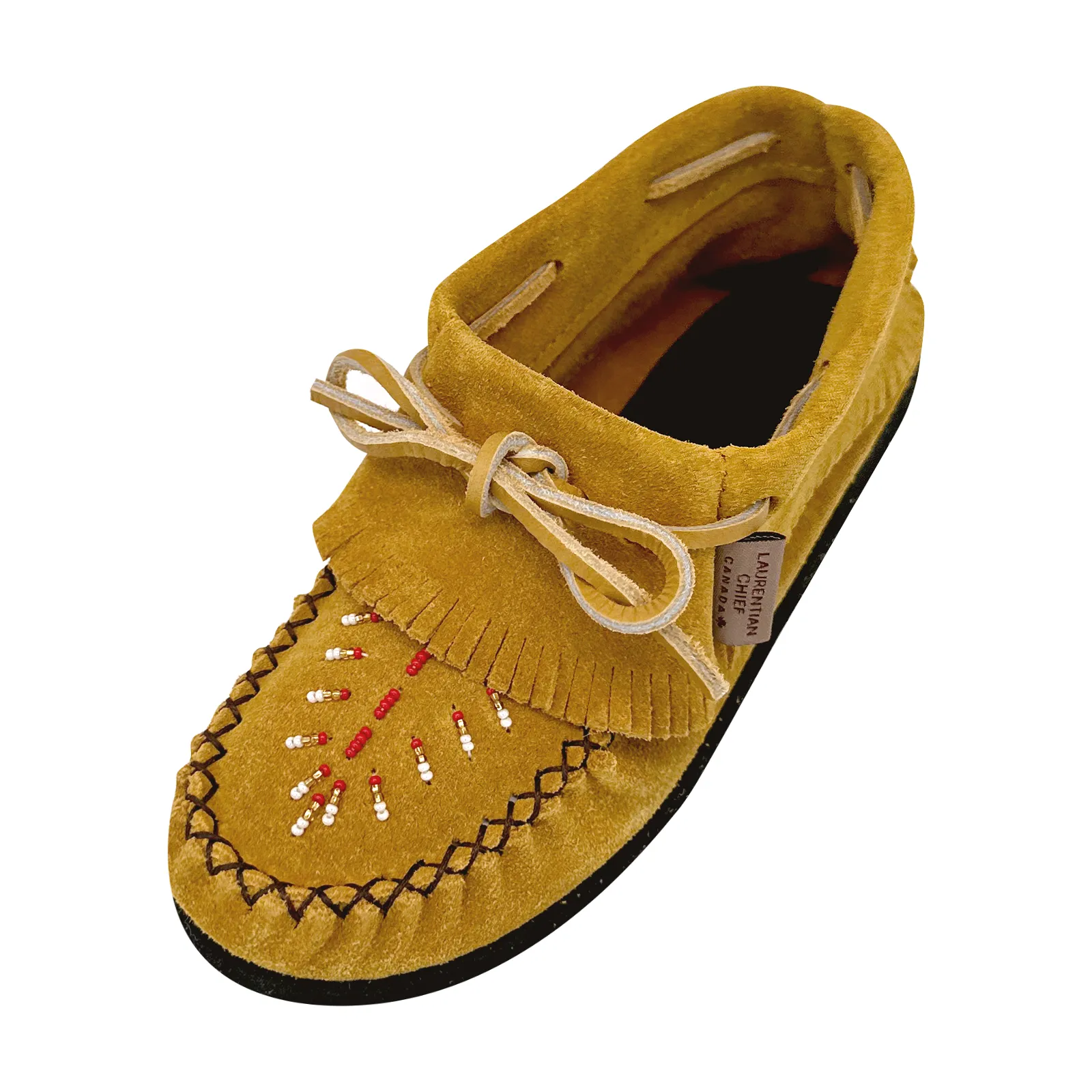 Women's Beaded Fringed Papoose Moccasin Shoes (Limited Edition)