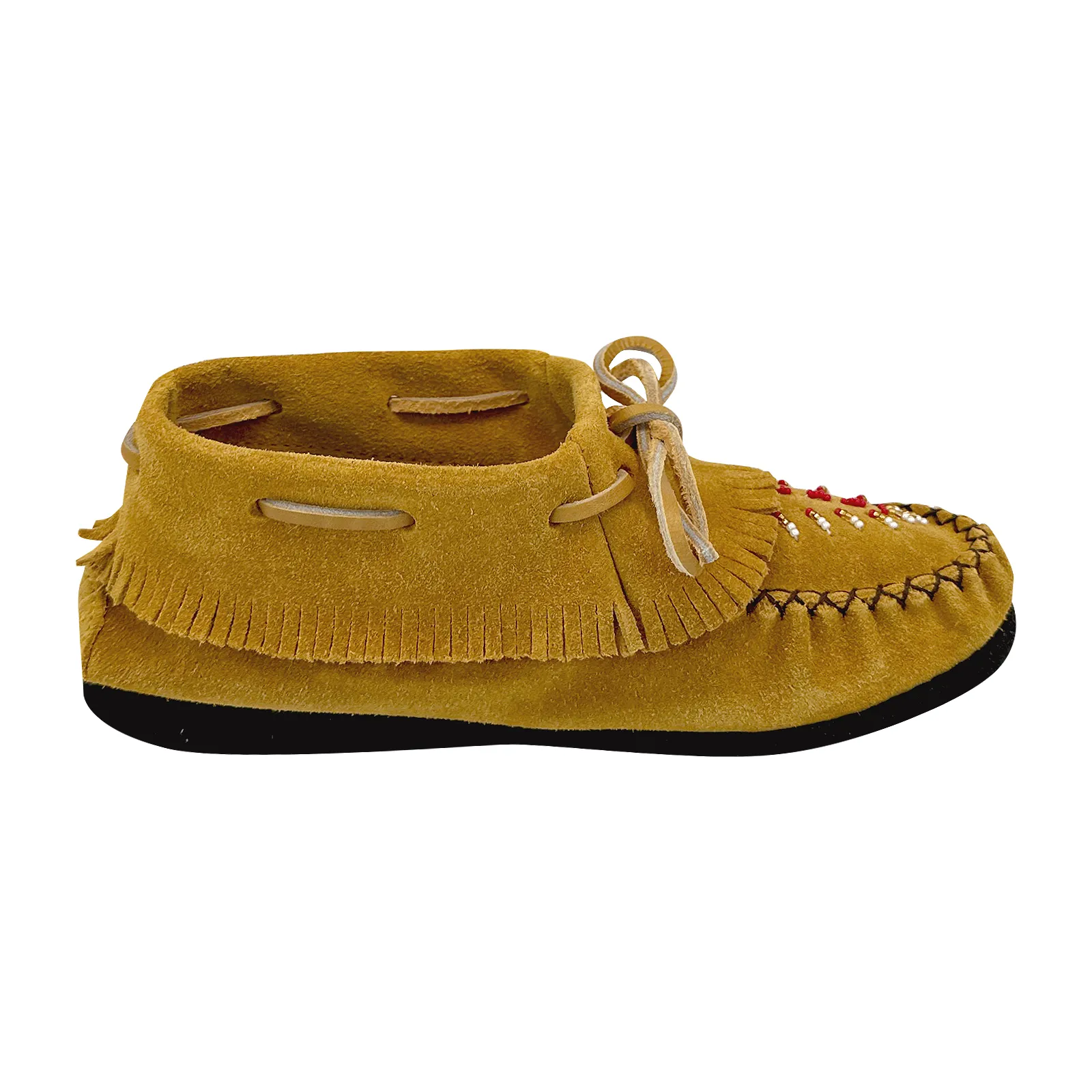 Women's Beaded Fringed Papoose Moccasin Shoes (Limited Edition)