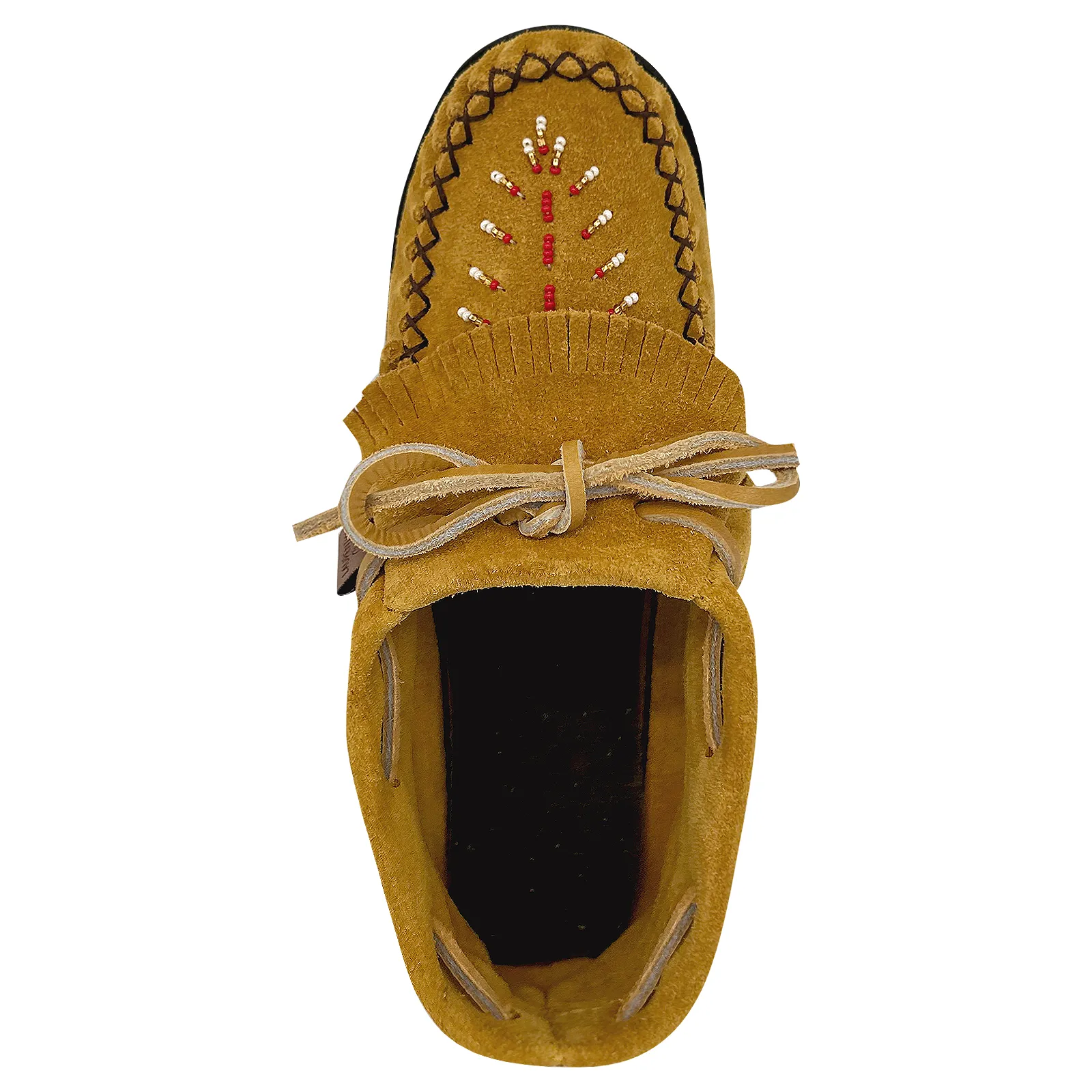 Women's Beaded Fringed Papoose Moccasin Shoes (Limited Edition)