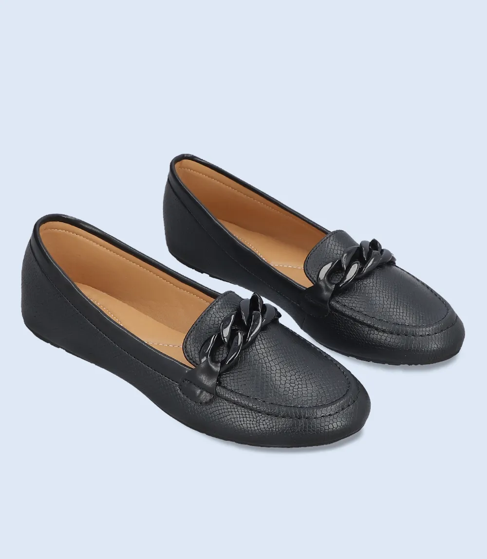 Women's Black Comfort Moccasins BW8496