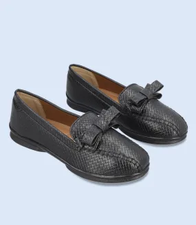 Women's Black Comfort Moccasins - Style BW8474