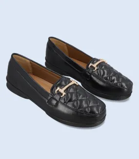 Women's Comfort Moccasins - BW8467 (Black)