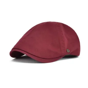 Xituodai Red Summer Cotton Flat Cap Ivy Caps Men Women Burgundy Newsboy Cabbie Driver Solid Color Casual Camouflage Beret 063