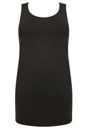 YOURS Curve Black Longline Vest Top