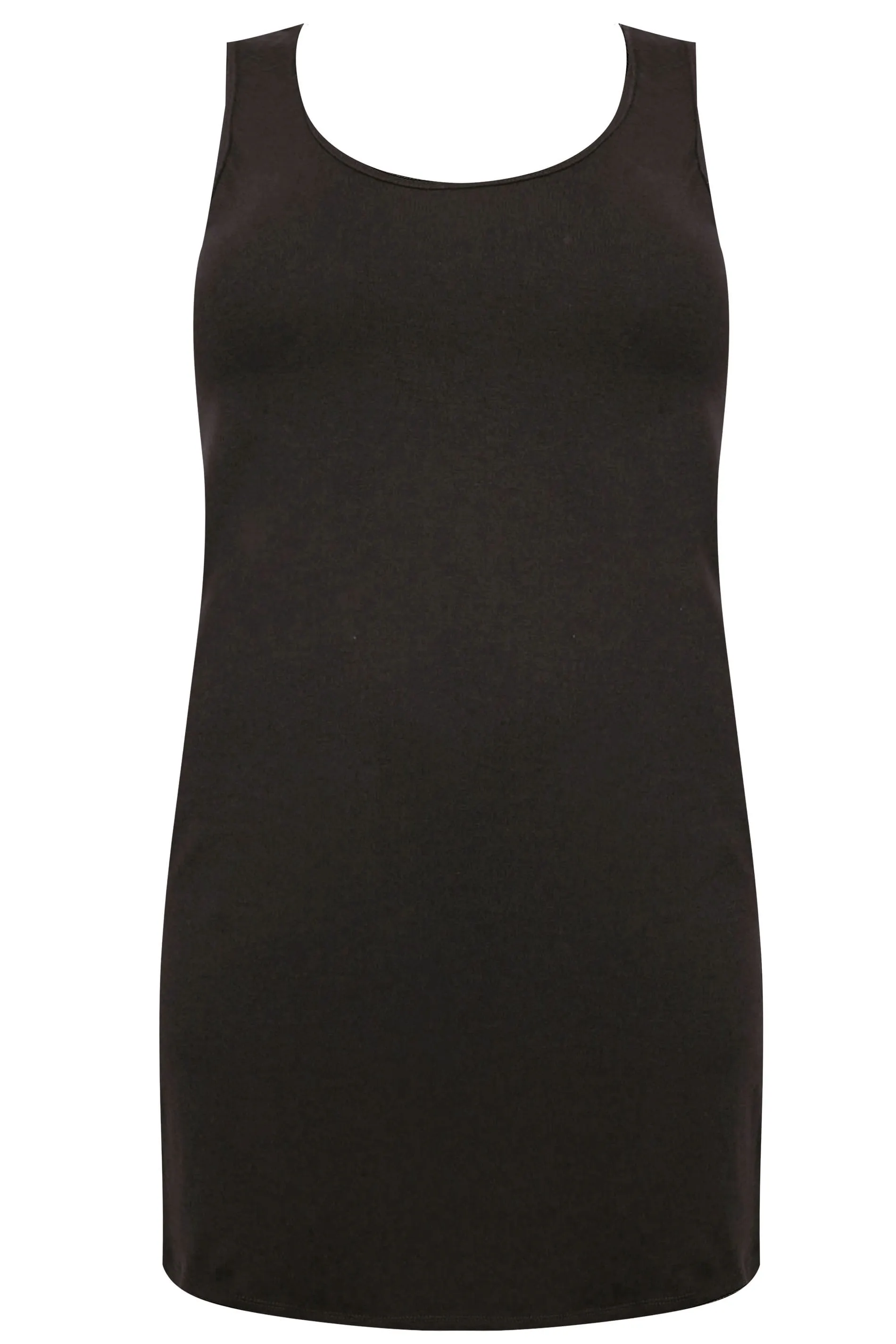 YOURS Curve Black Longline Vest Top