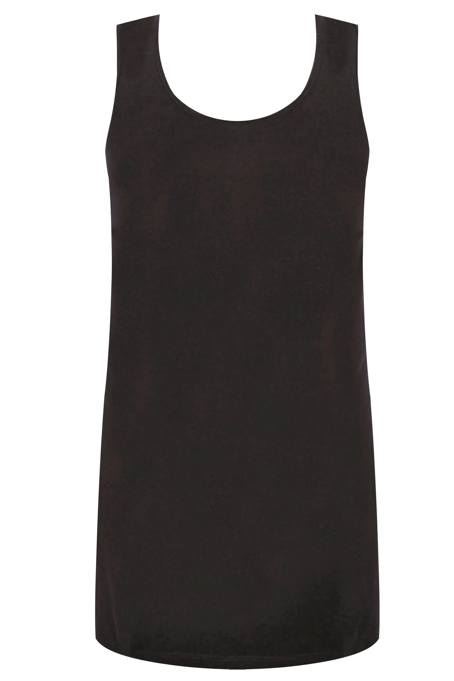 YOURS Curve Black Longline Vest Top