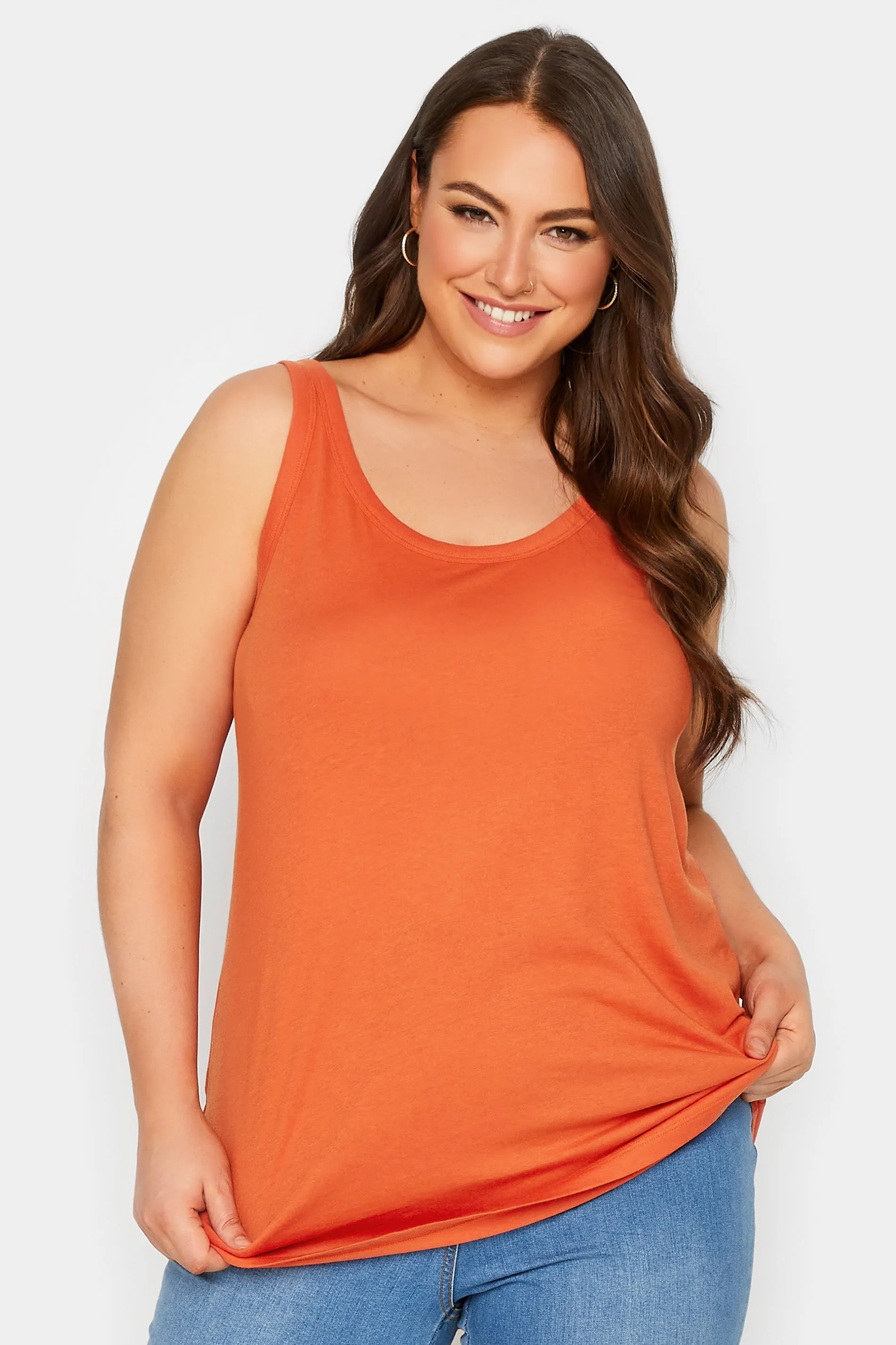 YOURS Curve Rust Orange Vest Top