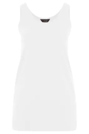 YOURS Curve White Longline Vest Top