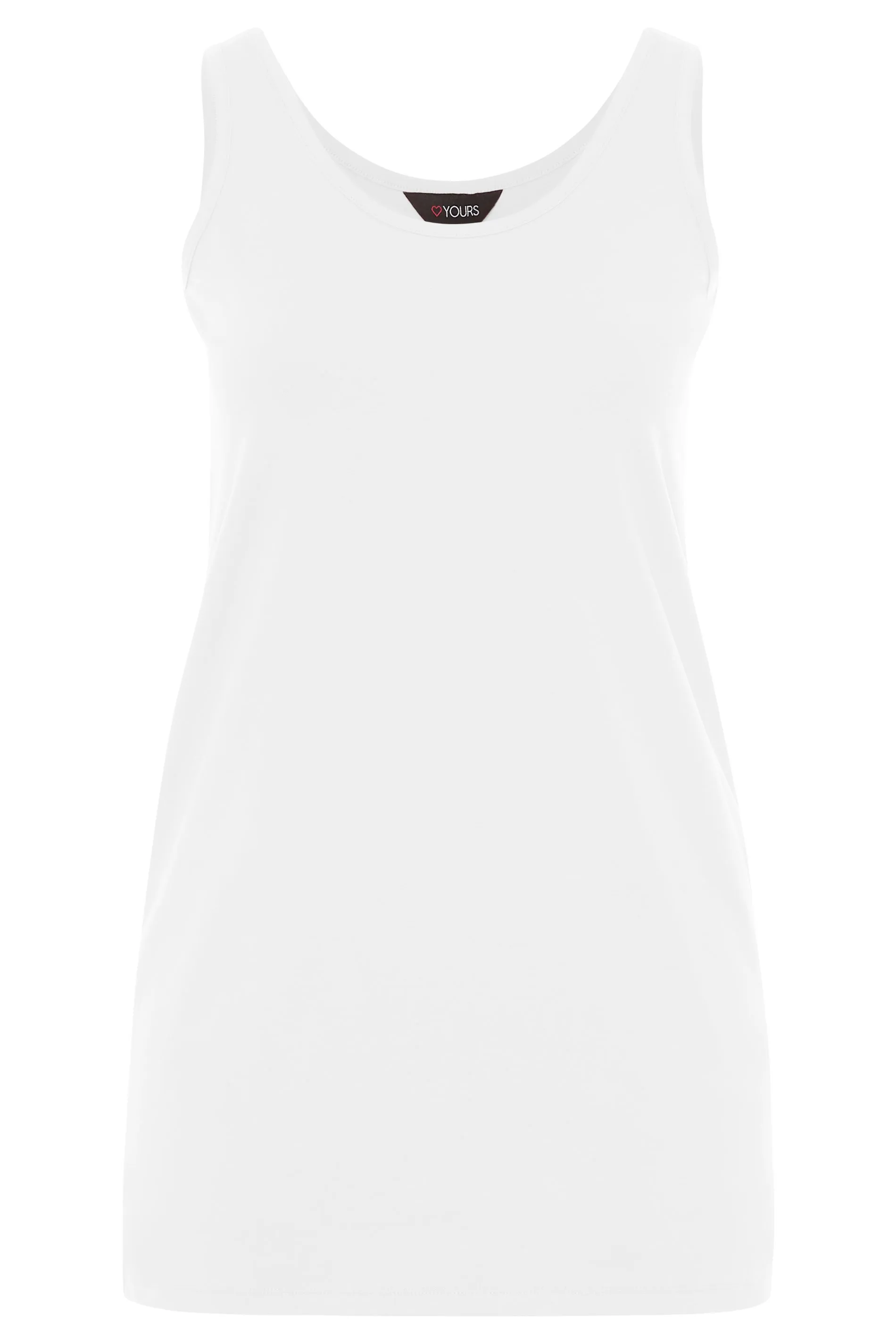 YOURS Curve White Longline Vest Top