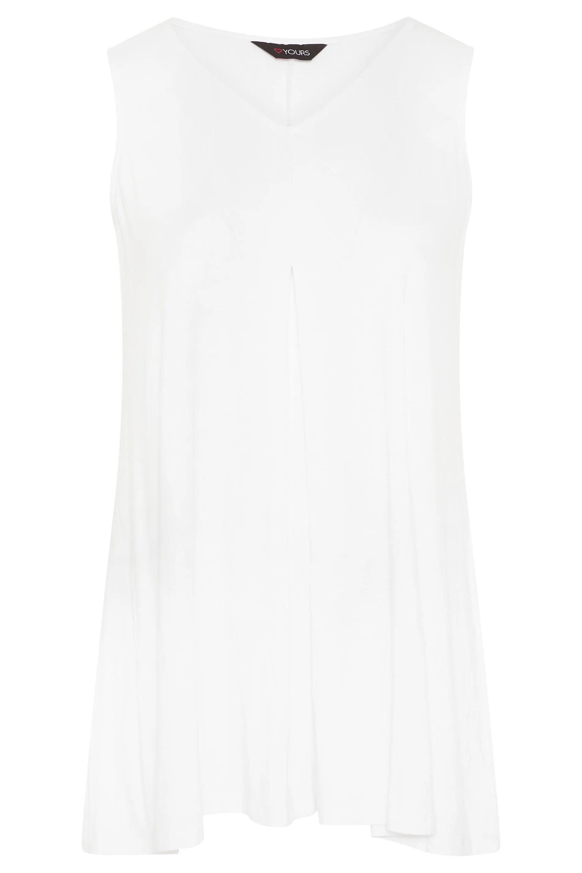 YOURS Curve White Swing Vest Top