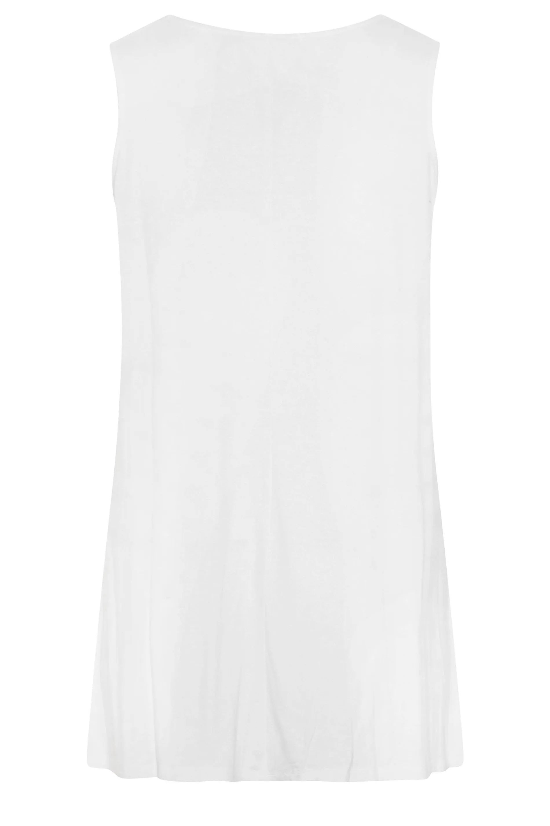 YOURS Curve White Swing Vest Top