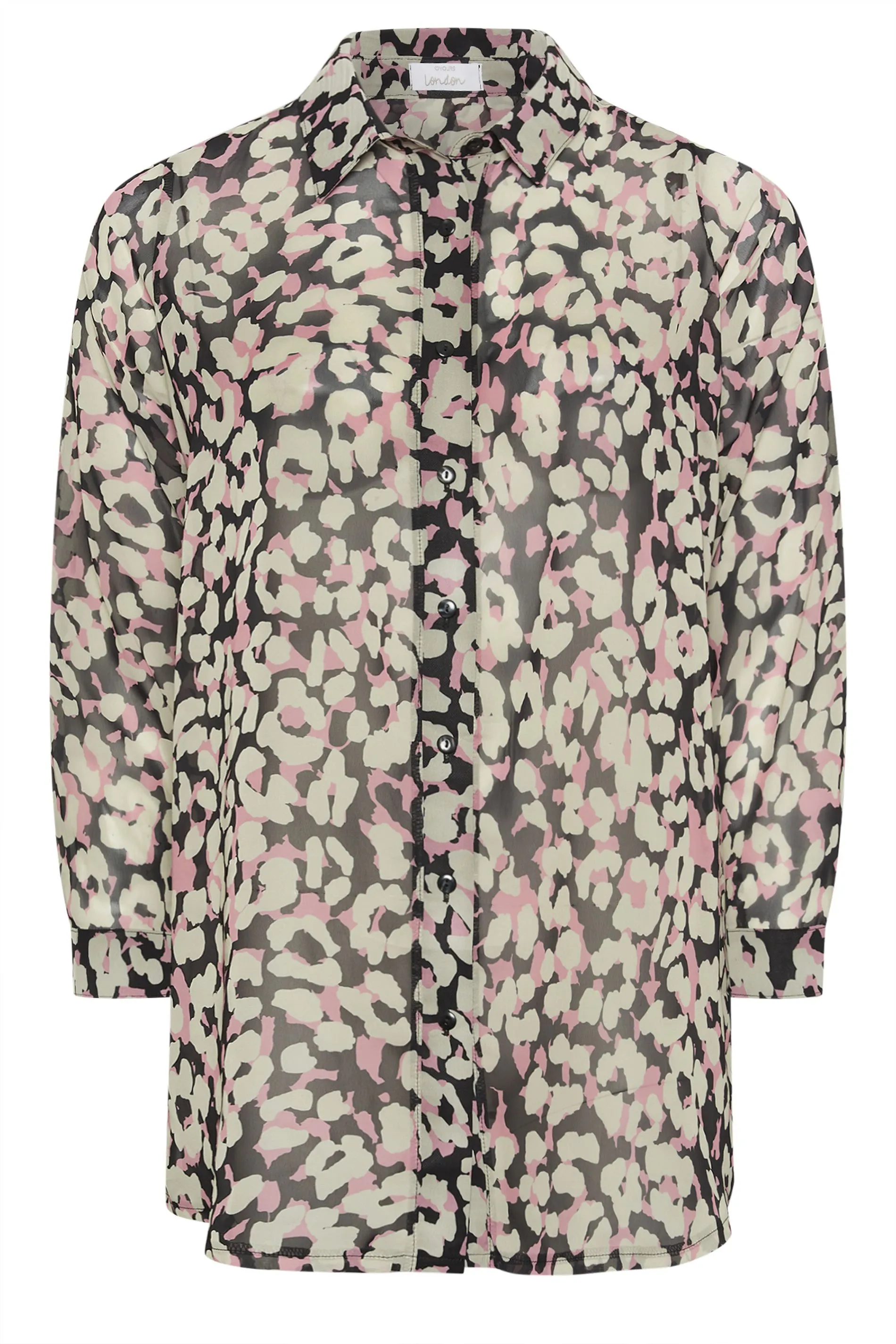 YOURS LONDON Curve Pink Animal Print  Longline Shirt